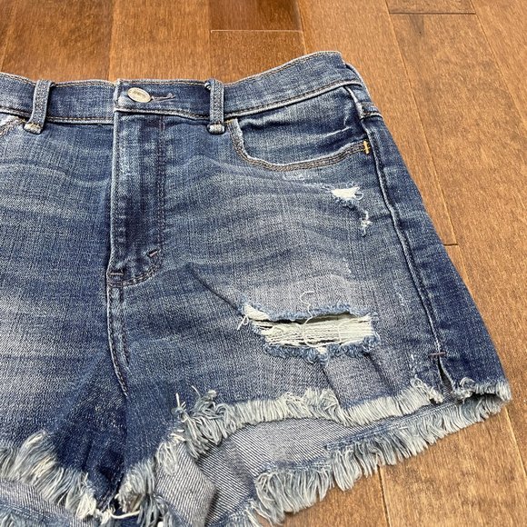 Abercrombie & Fitch High Rise Denim Shorts sz 4 - Picture 4 of 10